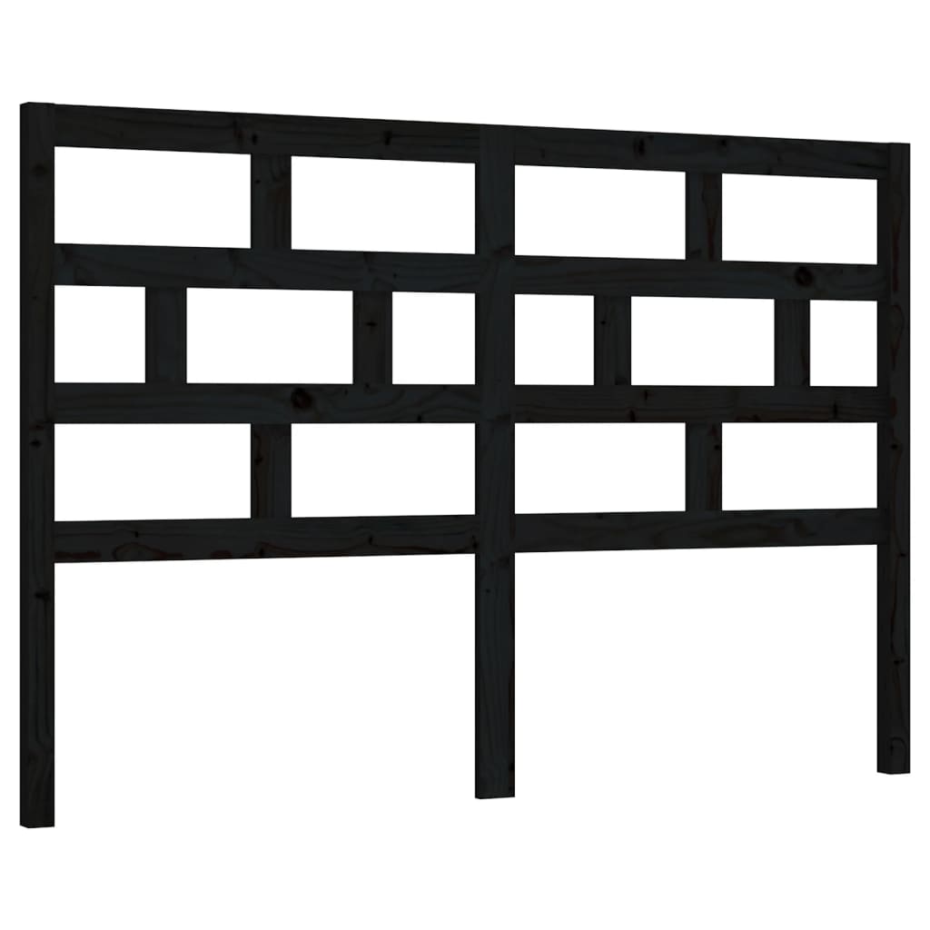 Hoofdbord 156X4X100 Cm Massief Grenenhout Zwart