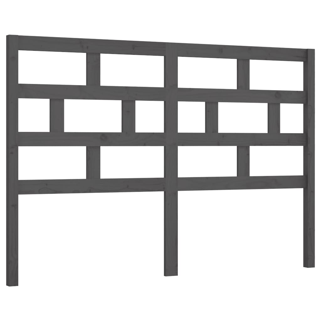 Hoofdbord 166X4X100 Cm Massief Grenenhout Grijs
