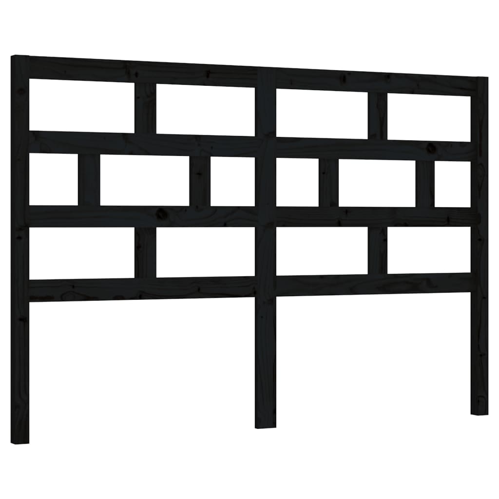 Hoofdbord 166X4X100 Cm Massief Grenenhout Zwart