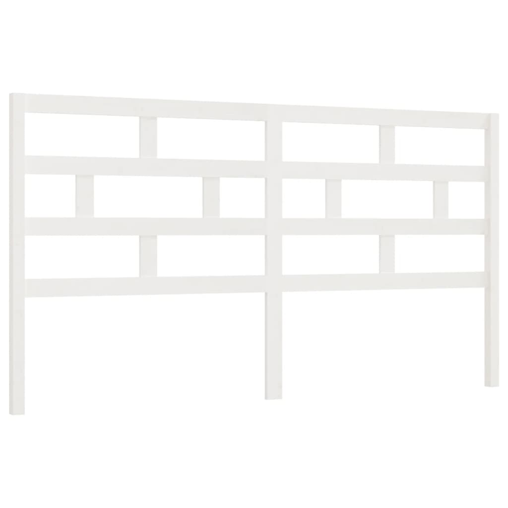 Hoofdbord 186X4X100 Cm Massief Grenenhout Wit