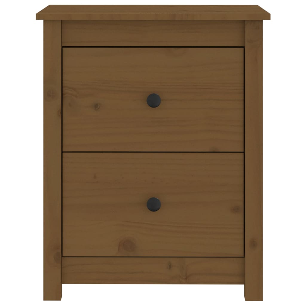 Nachtkastjes 2 St 50X35X61,5 Cm Massief Grenenhout Honingbruin