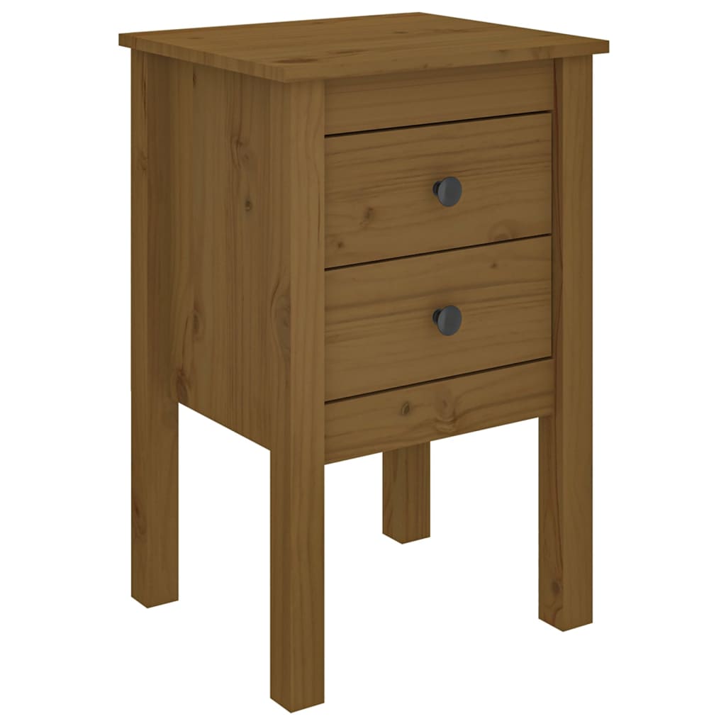 Nachtkastje 40X35X61,5 Cm Massief Grenenhout Honingbruin
