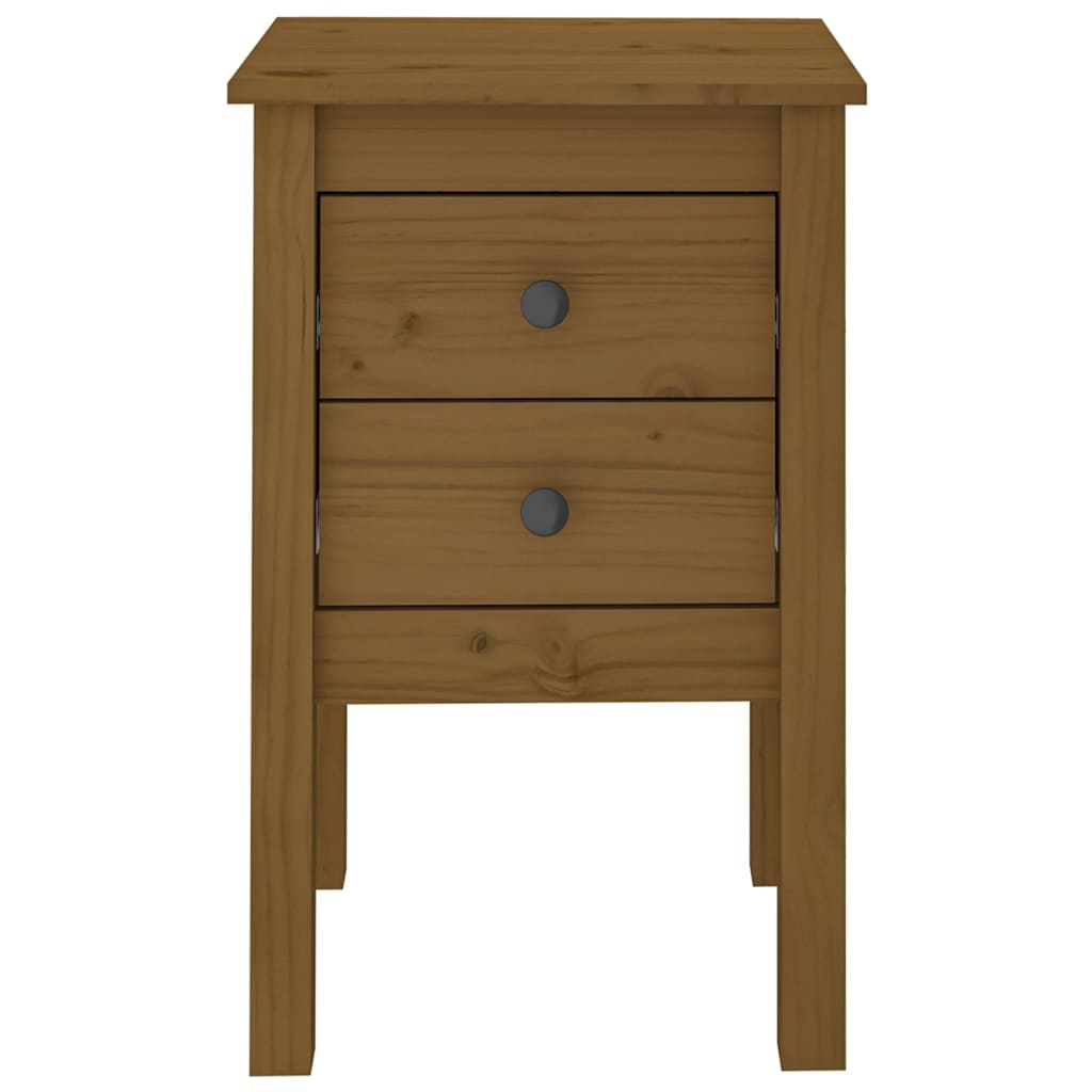 Nachtkastje 40X35X61,5 Cm Massief Grenenhout Honingbruin