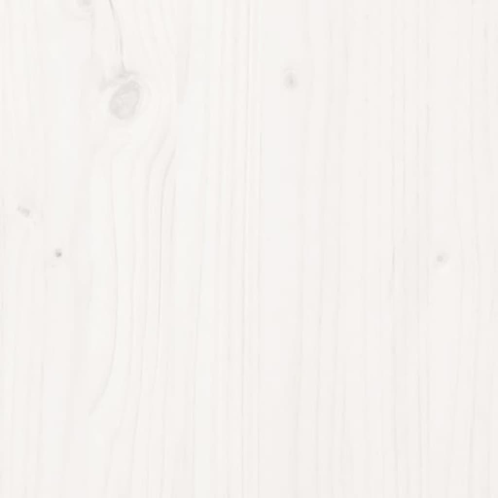 Monitorstandaard 80X24X10,5 Cm Massief Grenenhout Wit
