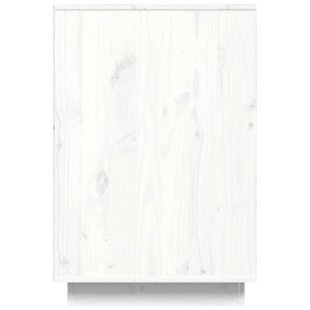 Bureau 140X50X75 Cm Massief Grenenhout Wit