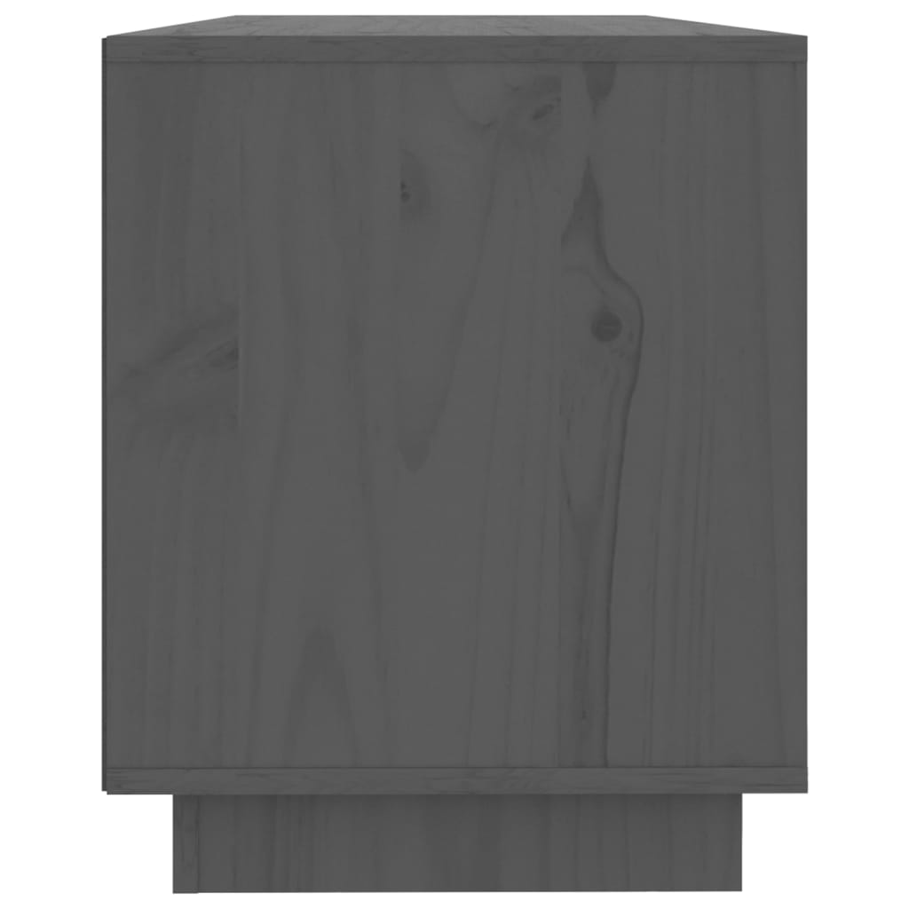 Tv-Meubel 110,5X35X44 Cm Massief Grenenhout Grijs