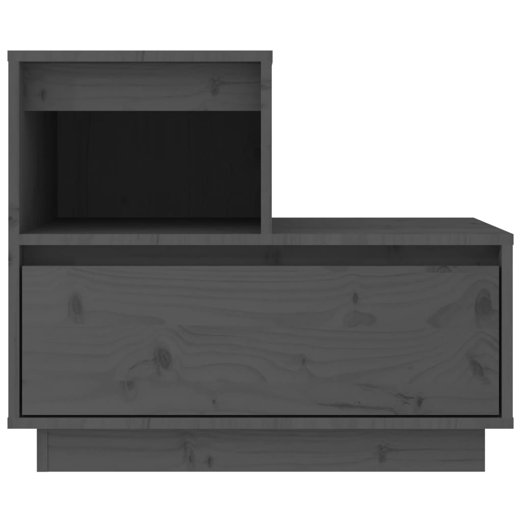 Nachtkastjes 2 St 60X34X51 Cm Massief Grenenhout Grijs