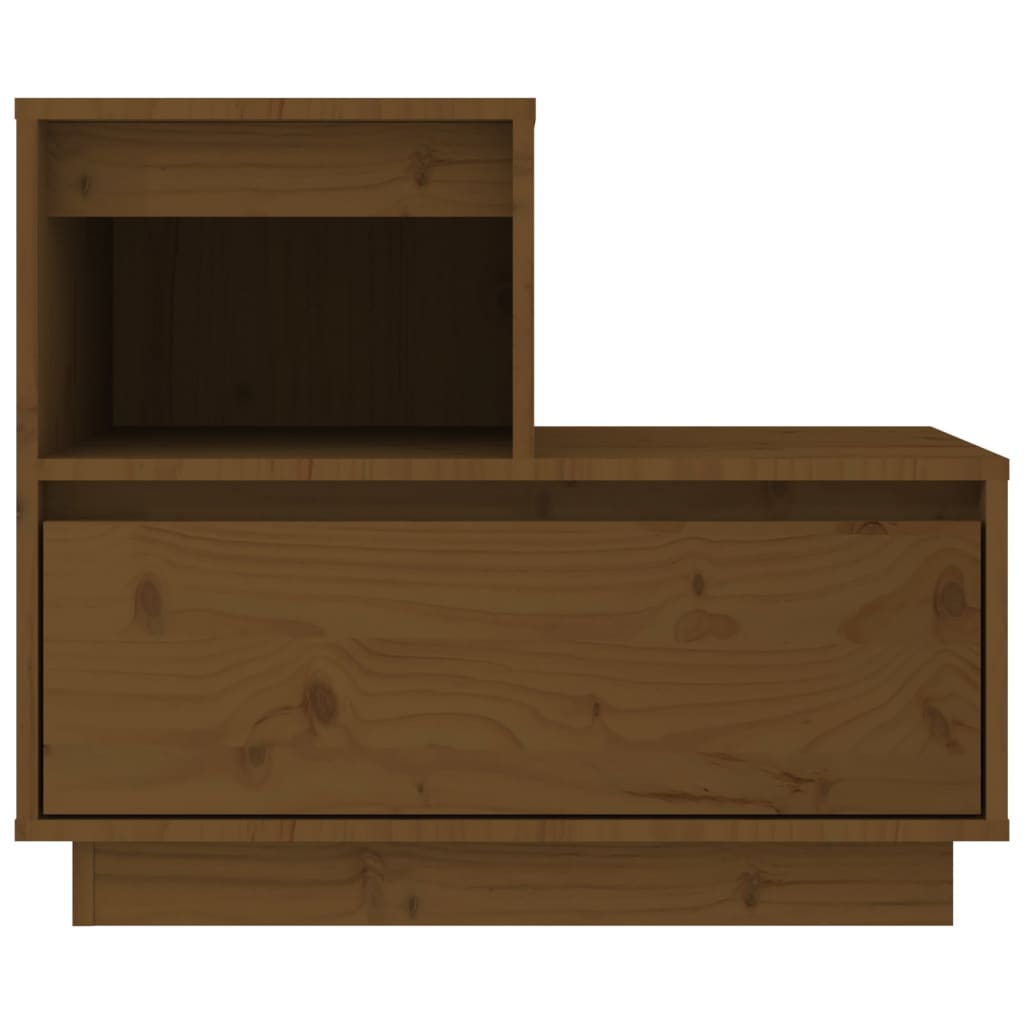 Nachtkastje 60X34X51 Cm Massief Grenenhout Honingbruin