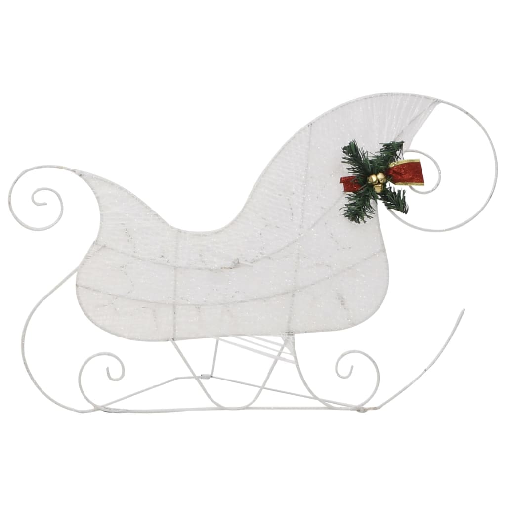 Buitenkerstversiering Rendieren En Slee 60 Led's Wit