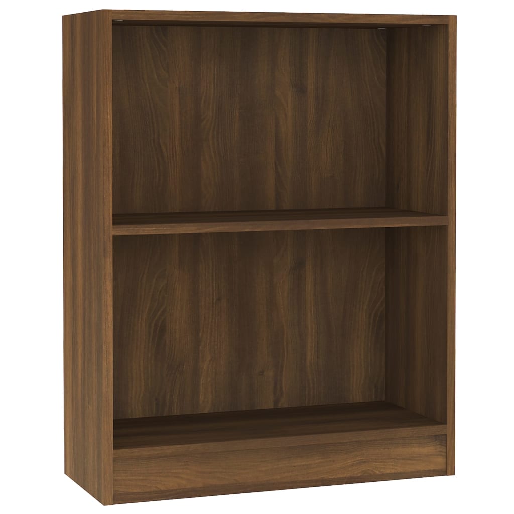 Boekenkast 60X24X74,5 Cm Bewerkt Hout Bruineikenkleurig
