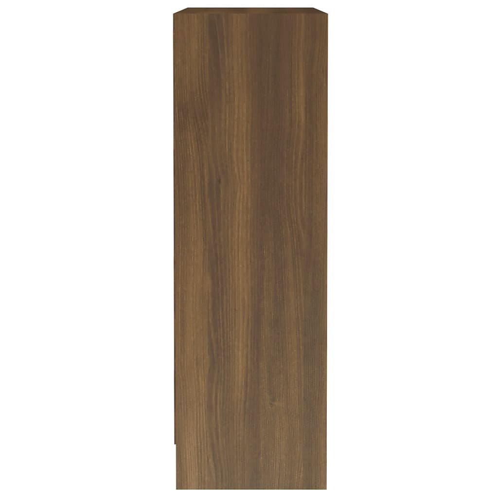 Boekenkast 60X24X74,5 Cm Bewerkt Hout Bruineikenkleurig