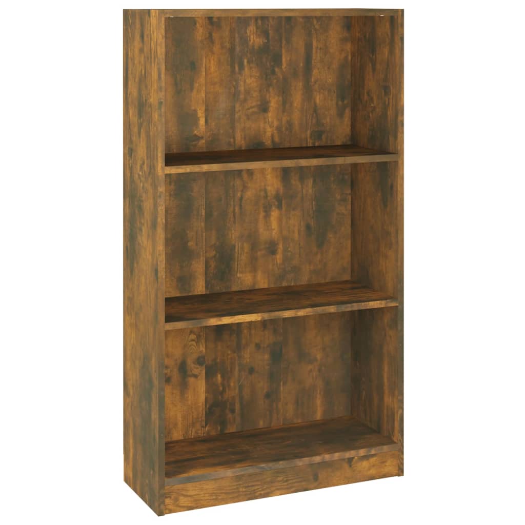Boekenkast 60X24X109 Cm Bewerkt Hout Gerookt Eikenkleurig
