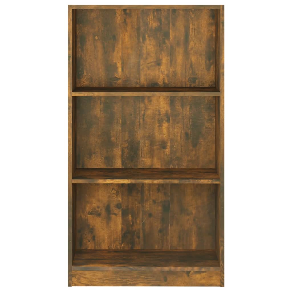 Boekenkast 60X24X109 Cm Bewerkt Hout Gerookt Eikenkleurig