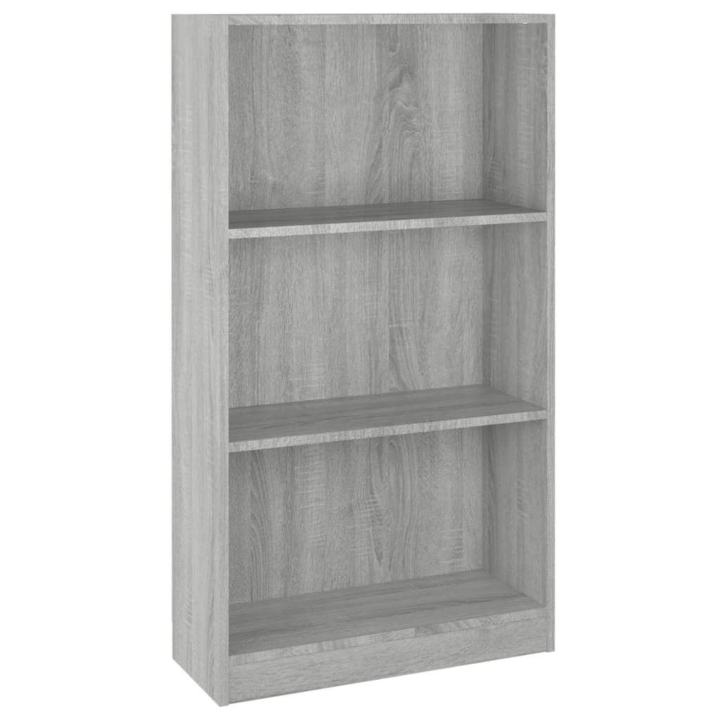 Boekenkast 60X24X109 Cm Bewerkt Hout Grijs Sonoma Eikenkleurig