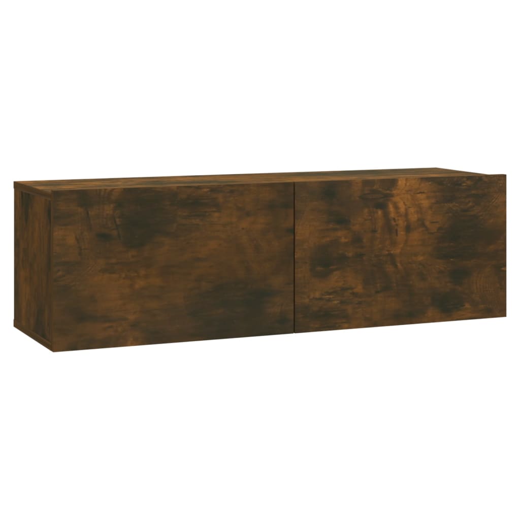 Tv-Wandmeubel 100X30X30 Cm Bewerkt Hout Gerookt Eikenkleurig