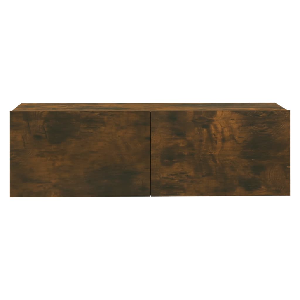 Tv-Wandmeubel 100X30X30 Cm Bewerkt Hout Gerookt Eikenkleurig