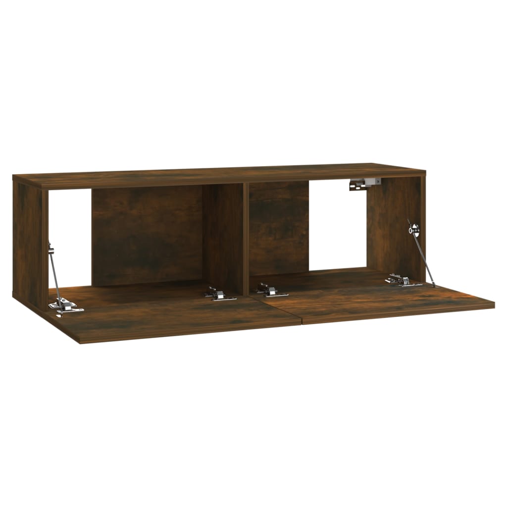 Tv-Wandmeubel 100X30X30 Cm Bewerkt Hout Gerookt Eikenkleurig