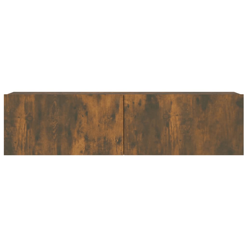 Tv-Wandmeubel 120X30X30 Cm Bewerkt Hout Gerookt Eikenkleurig