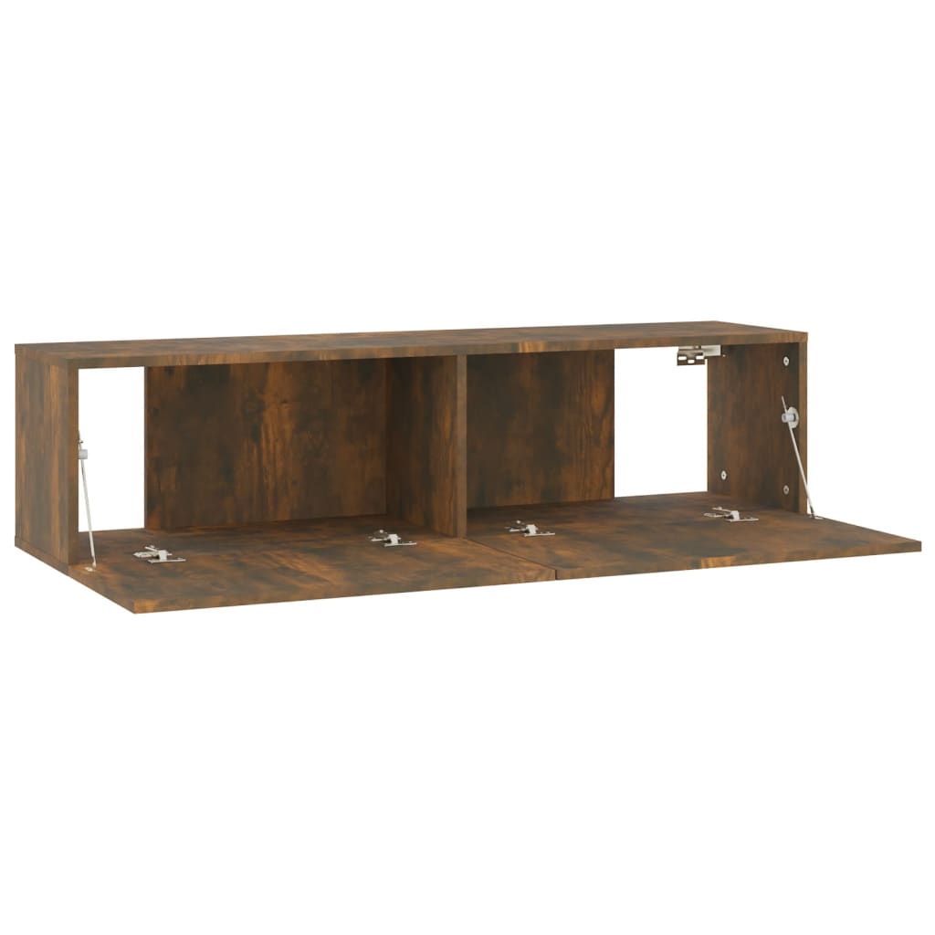 Tv-Wandmeubel 120X30X30 Cm Bewerkt Hout Gerookt Eikenkleurig