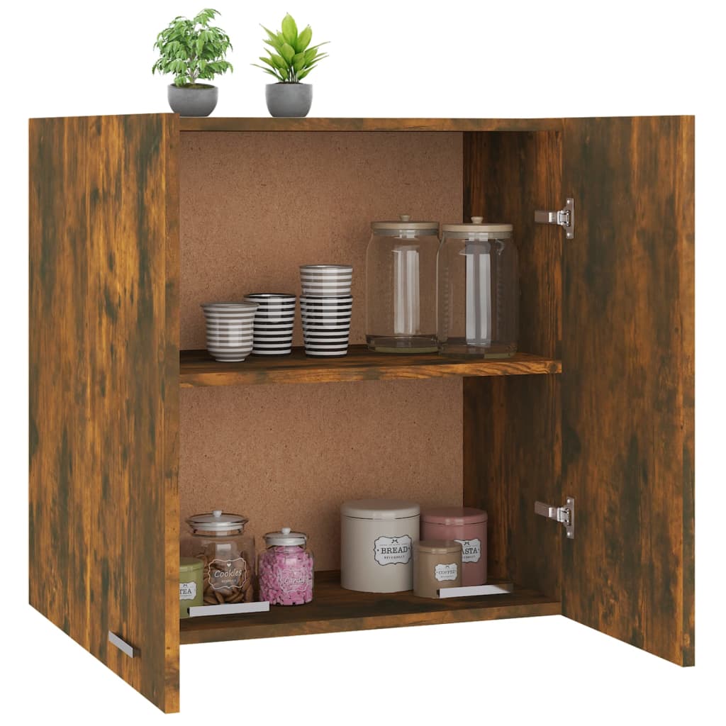 Wandkast Hangend 60X31X60 Cm Bewerkt Hout Gerookt Eikenkleurig