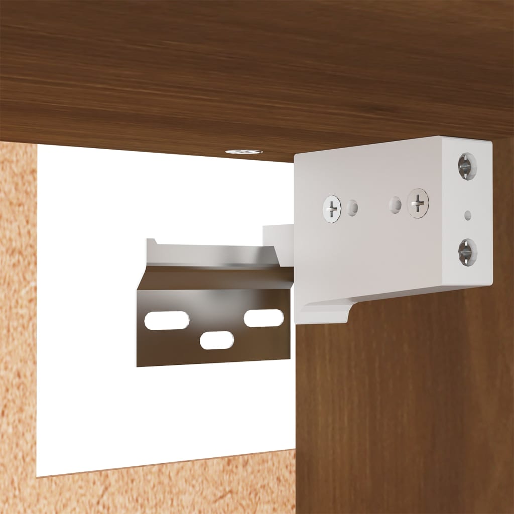 Wandkast Hangend 60X31X60 Cm Bewerkt Hout Gerookt Eikenkleurig