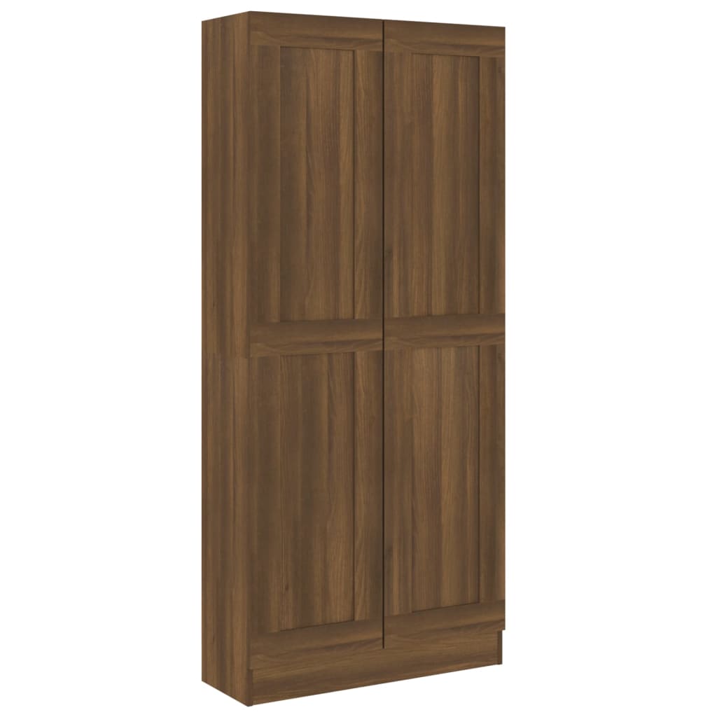 Boekenkast 82,5X30,5X185,5 Cm Bewerkt Hout Bruineikenkleurig