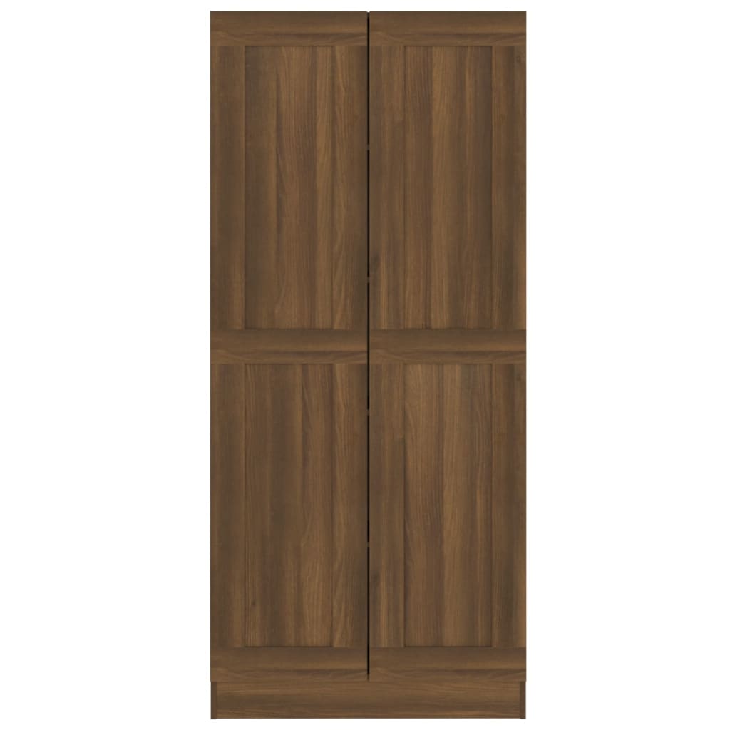 Boekenkast 82,5X30,5X185,5 Cm Bewerkt Hout Bruineikenkleurig