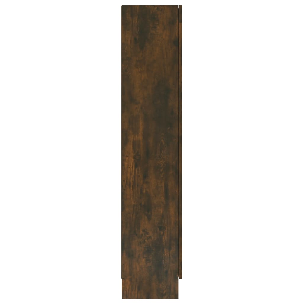 Vitrinekast 82,5X30,5X150 Cm Bewerkt Hout Gerookt Eikenkleurig