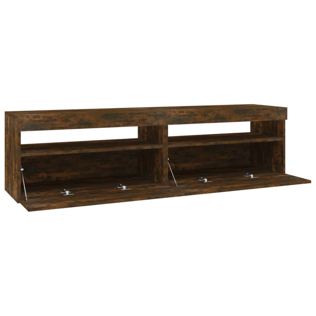 Tv-Meubelen Met Led-Verlichting 2 St 75X35X40 Cm Gerookt Eiken