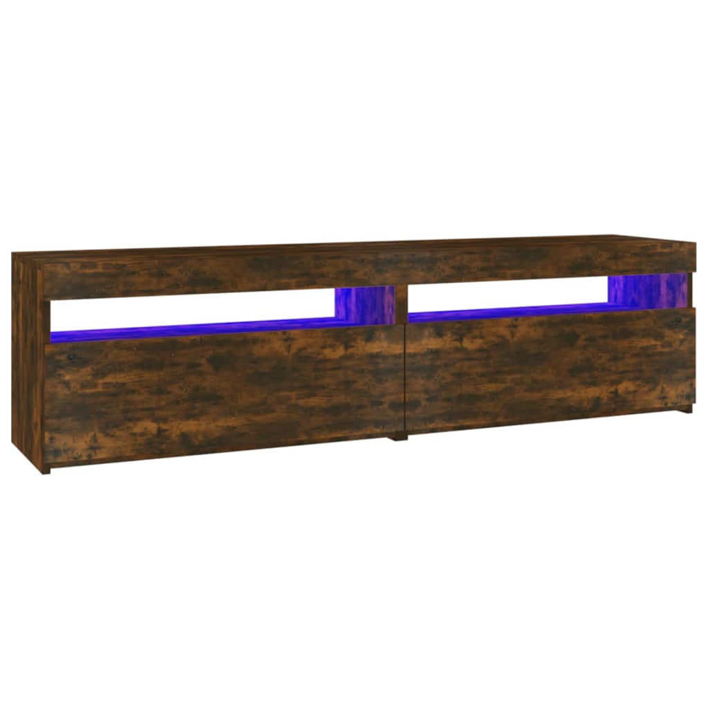 Tv-Meubelen Met Led-Verlichting 2 St 75X35X40 Cm Gerookt Eiken