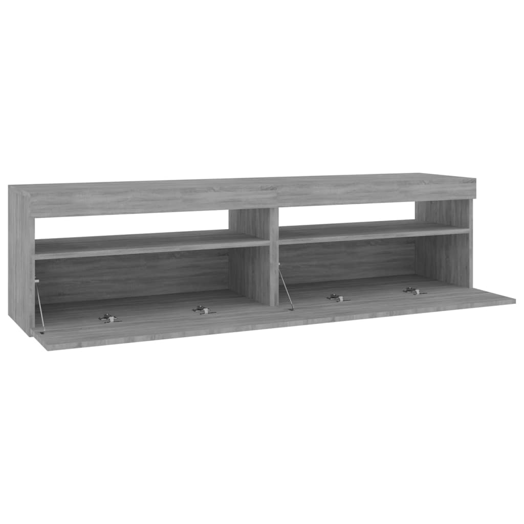 Tv-Meubelen Met Led-Verlichting 2 St 75X35X40 Cm Grijs Sonoma