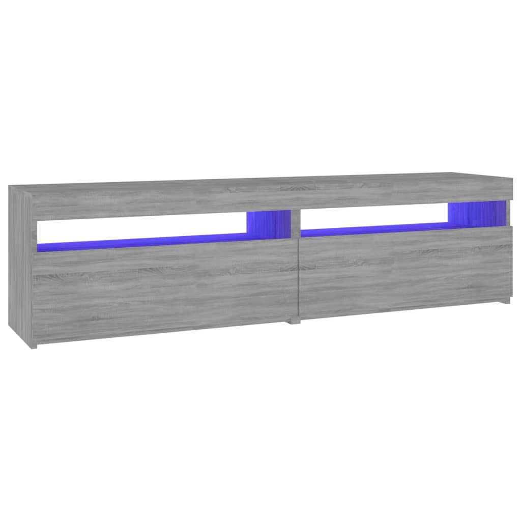 Tv-Meubelen Met Led-Verlichting 2 St 75X35X40 Cm Grijs Sonoma
