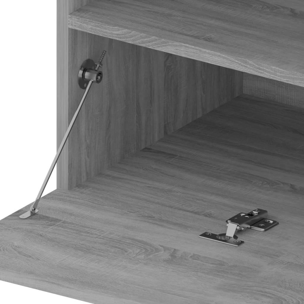 Tv-Meubelen Met Led-Verlichting 2 St 75X35X40 Cm Grijs Sonoma