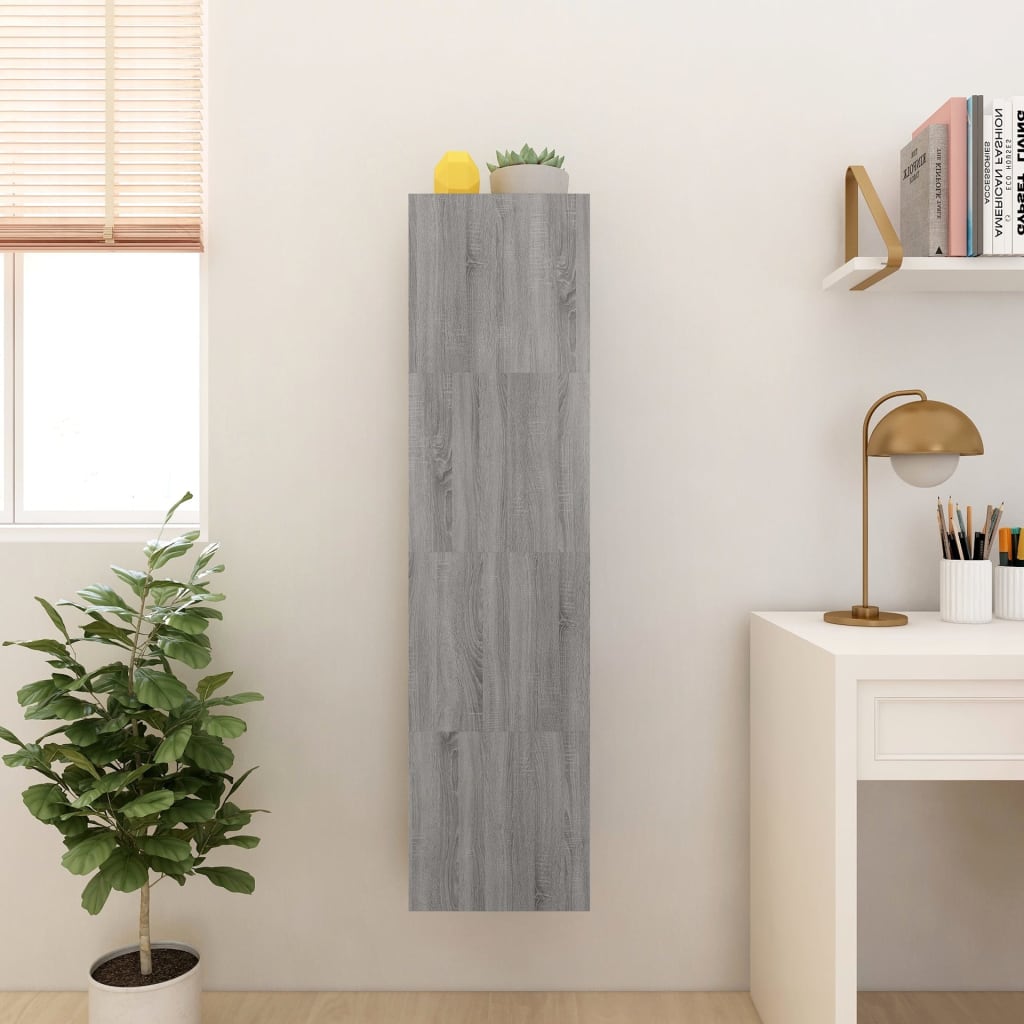 Tv-Wandmeubelen 4 St 30,5X30X30 Cm Grijs Sonoma Eikenkleurig