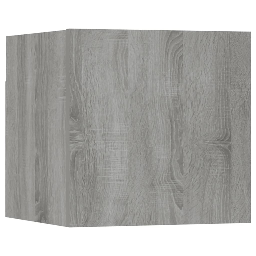 Tv-Wandmeubelen 4 St 30,5X30X30 Cm Grijs Sonoma Eikenkleurig