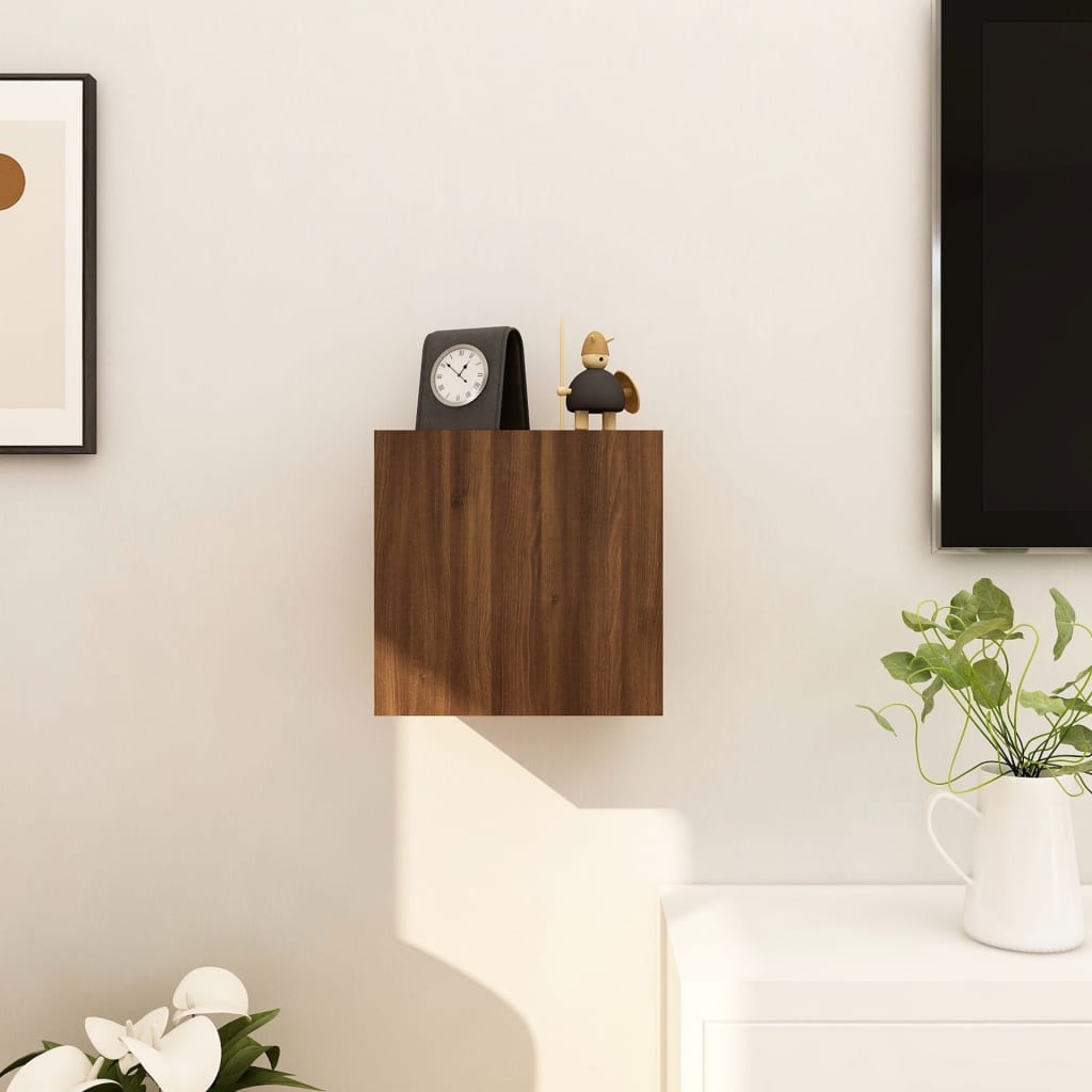 Tv-Wandmeubel 30,5X30X30 Cm Bruineikenkleurig