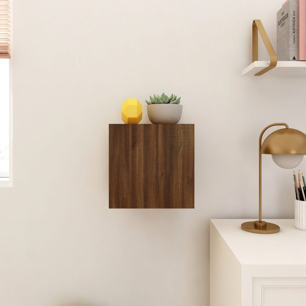 Tv-Wandmeubel 30,5X30X30 Cm Bruineikenkleurig