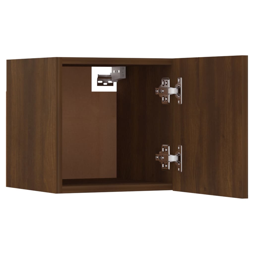 Tv-Wandmeubelen 4 St 30,5X30X30 Cm Bruineikenkleurig