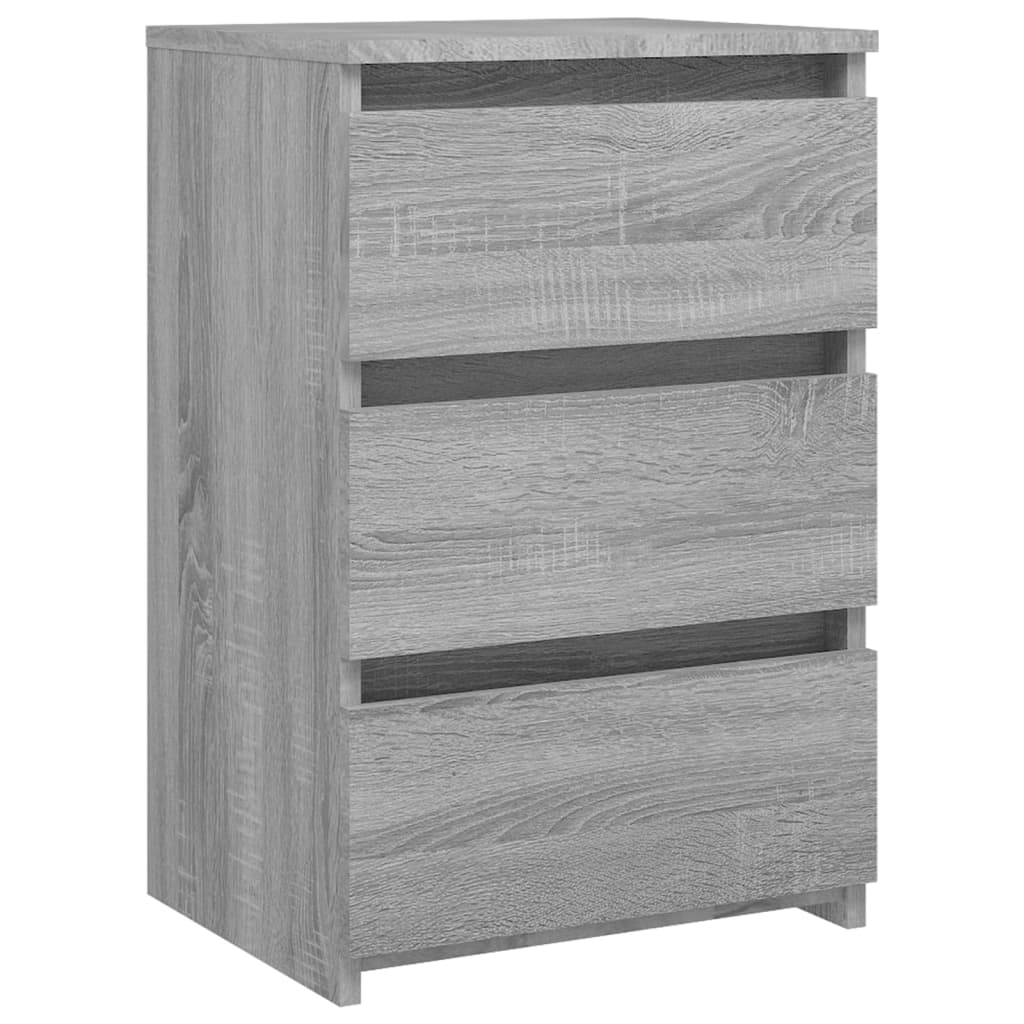 Nachtkastjes 2 St 40X35X62,5 Cm Bewerkt Hout Grijs Sonoma Eiken
