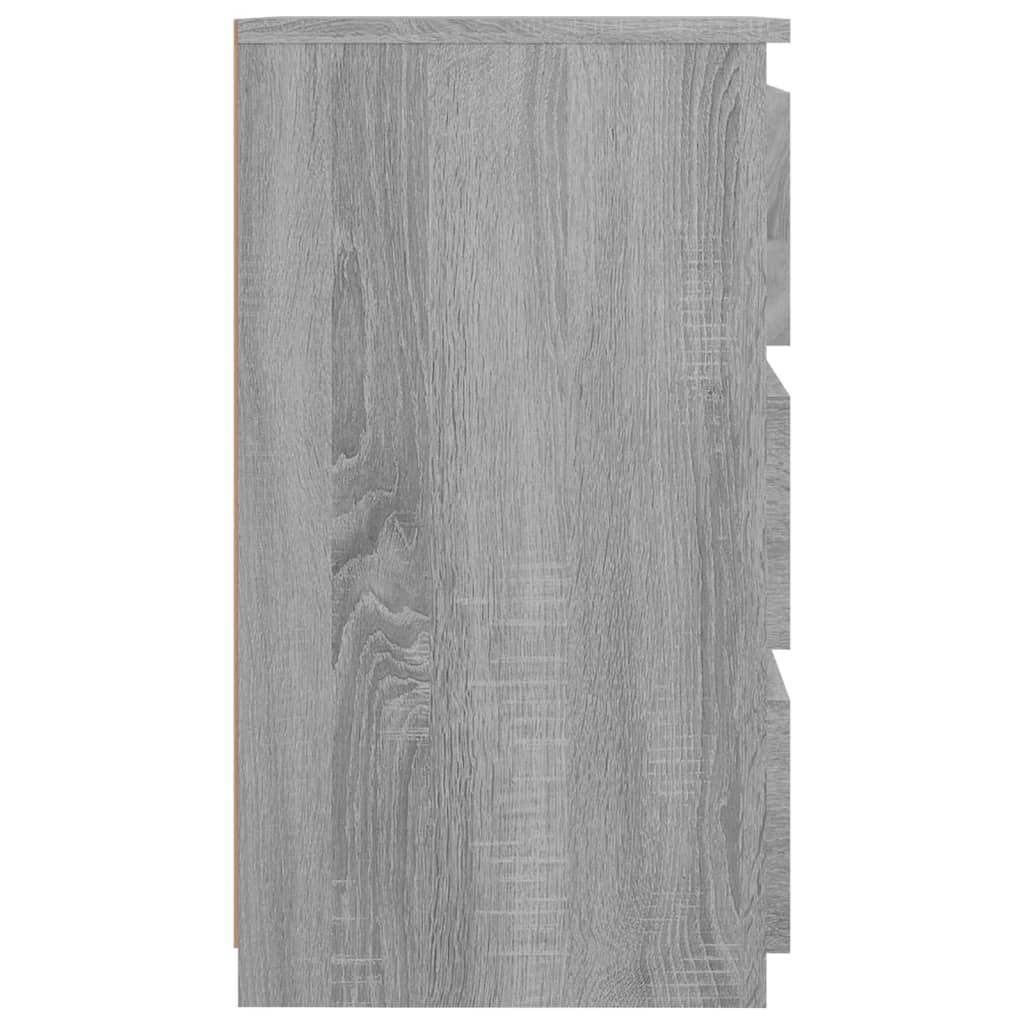 Nachtkastjes 2 St 40X35X62,5 Cm Bewerkt Hout Grijs Sonoma Eiken