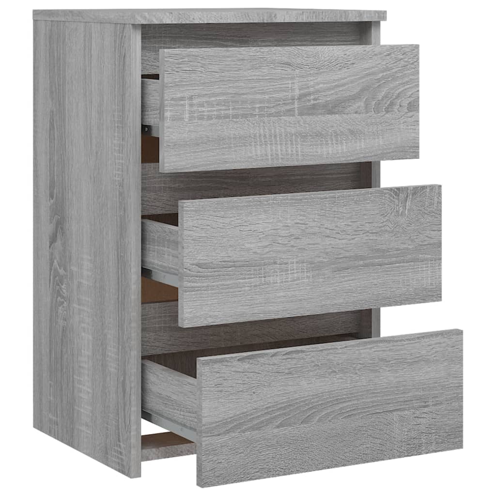 Nachtkastjes 2 St 40X35X62,5 Cm Bewerkt Hout Grijs Sonoma Eiken