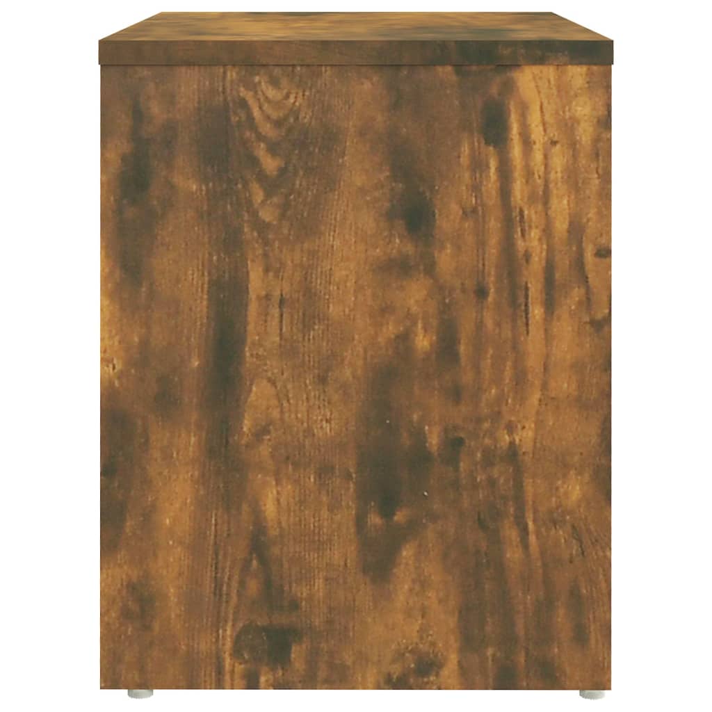 Nachtkastje 40X30X40 Cm Bewerkt Hout Gerookt Eikenkleurig