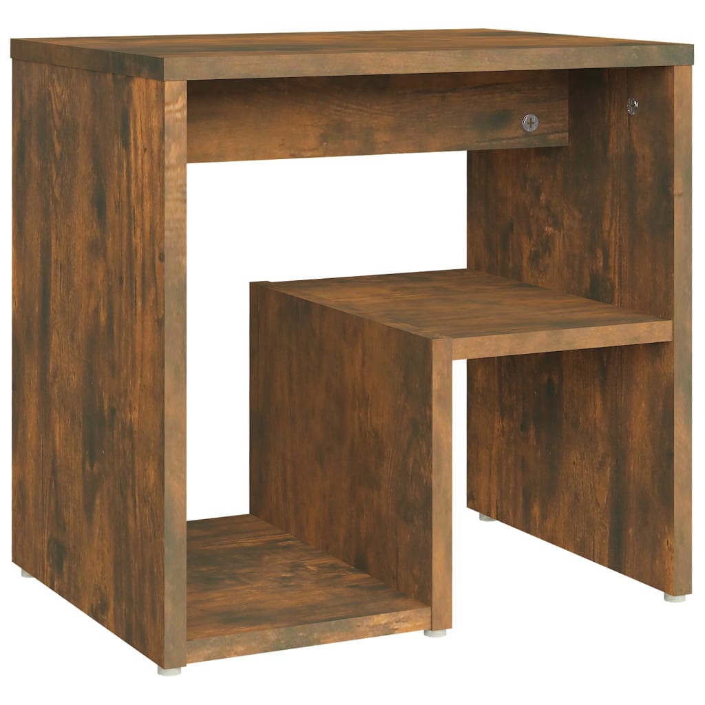 Nachtkastjes 2 St 40X30X40 Cm Bewerkt Hout Gerookt Eikenkleurig