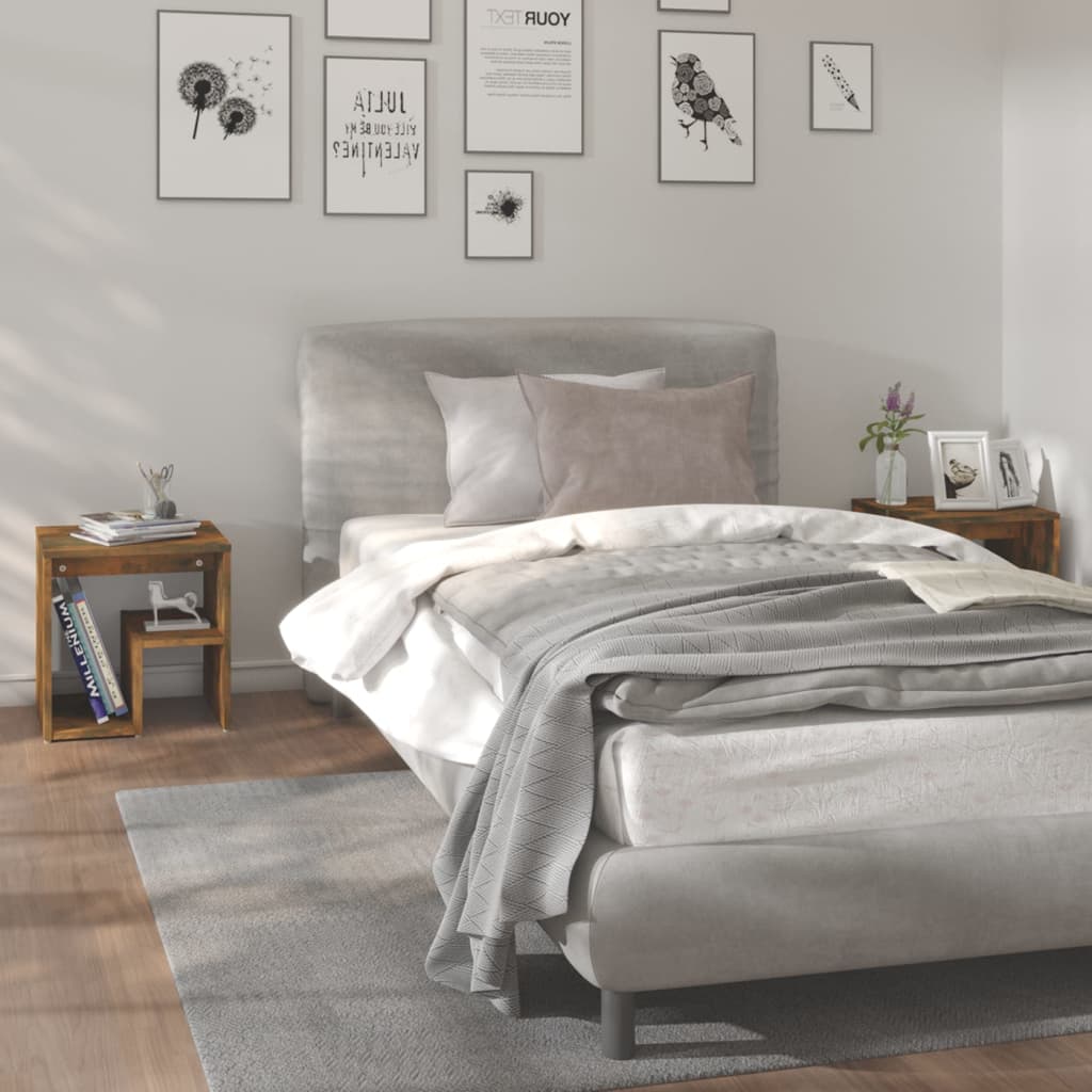 Nachtkastjes 2 St 40X30X40 Cm Bewerkt Hout Gerookt Eikenkleurig
