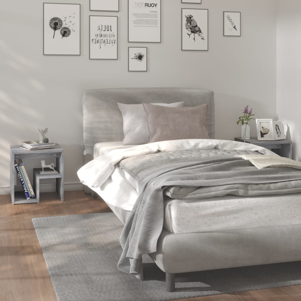 Nachtkastjes 2 St 40X30X40 Cm Bewerkt Hout Grijs Sonoma Eiken