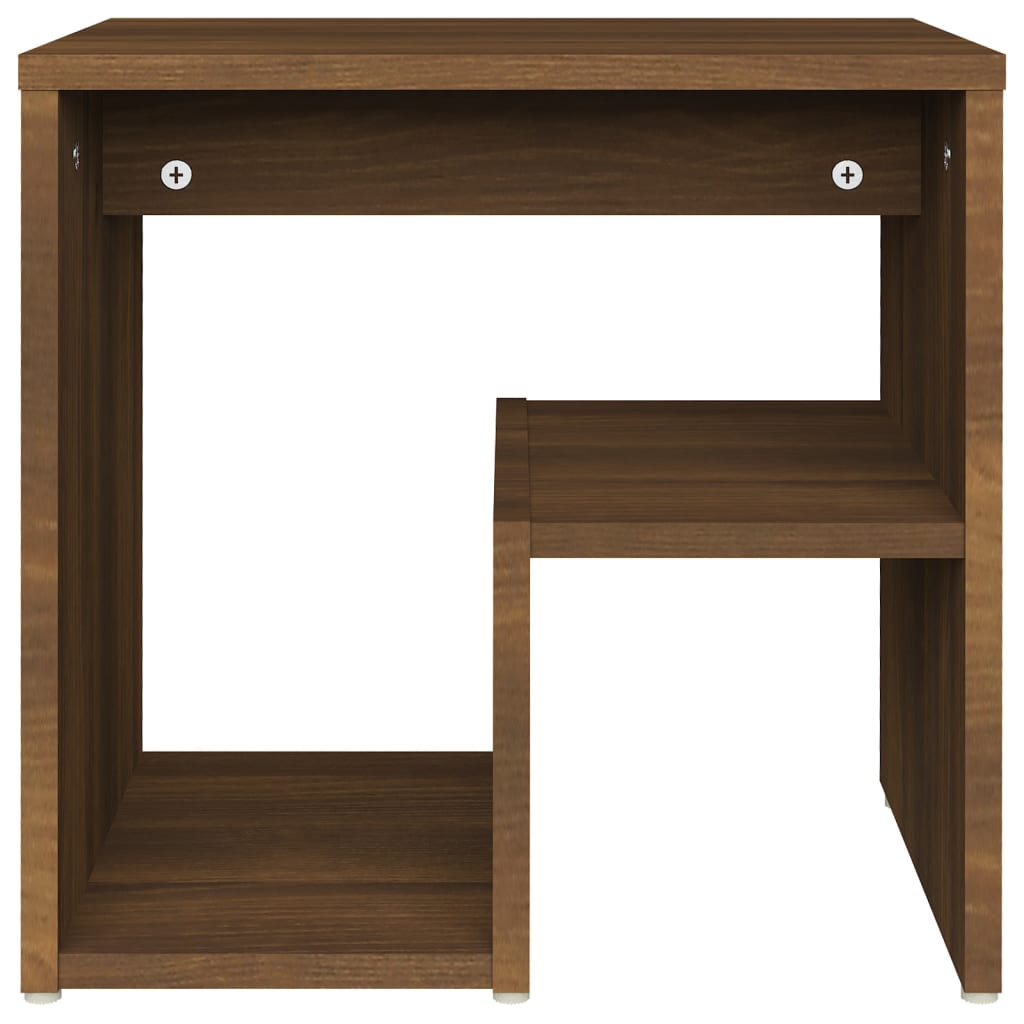 Nachtkastjes 2 St 40X30X40 Cm Bewerkt Hout Bruineikenkleurig