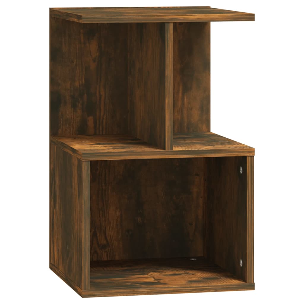 Nachtkastje 35X35X55 Cm Bewerkt Hout Gerookt Eikenkleurig