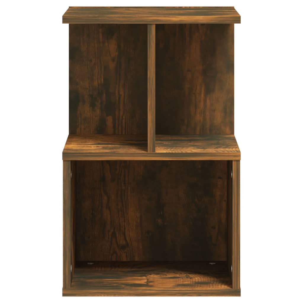 Nachtkastje 35X35X55 Cm Bewerkt Hout Gerookt Eikenkleurig