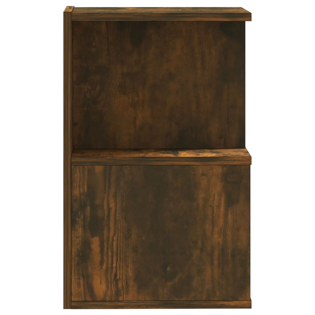 Nachtkastje 35X35X55 Cm Bewerkt Hout Gerookt Eikenkleurig