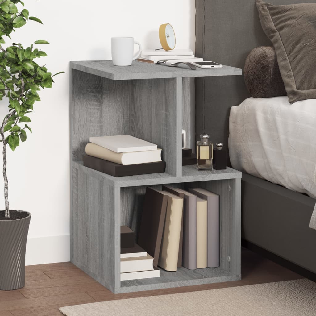 Nachtkastjes 2 St 35X35X55 Cm Bewerkt Hout Grijs Sonoma Eiken